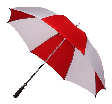 Golfparaplu windproof rood en wit