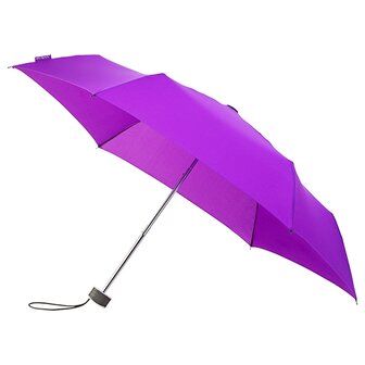 miniMAX platte vouwparaplu windproof paraplu voilet LGF-214-PMS2607C voorkant open