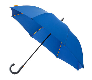 Falcone luxe windproof golfparaplu blauw met haak gp-67-8059 voorkant