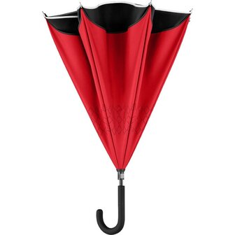 Fare Contrary 7715 windproof paraplu zwart rood