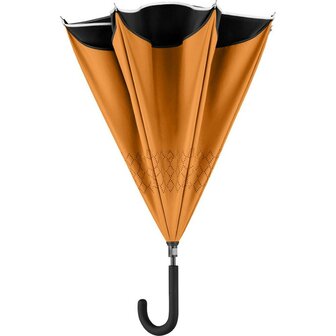 Fare Contrary 7715 windproof paraplu zwart oranje