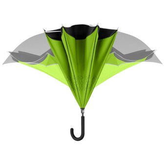 Fare Contrary 7715 windproof paraplu zwart limegroen