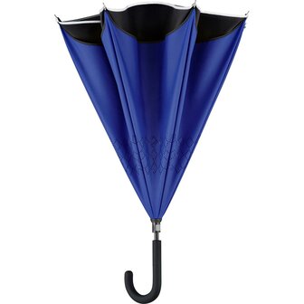 Fare Contrary 7715 windproof paraplu zwart blauw dichtgeklapt