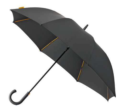 Falcone luxe windproof golfparaplu zwart met haak gp-67-8120 voorkant