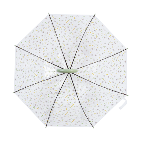Esschert Design transparante paraplu met bijenprint BEE003 binnenkant