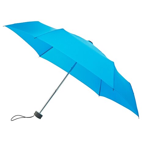 miniMAX platte vouwparaplu windproof paraplu lichtblauw LGF-214-PMS PROCESS BLUE C voorkant open