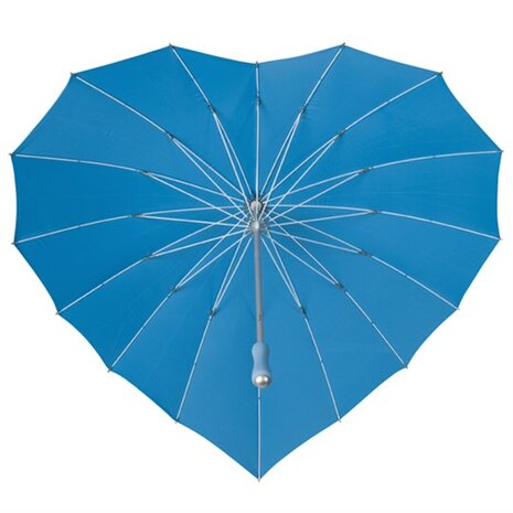 Hart paraplu lichtblauw