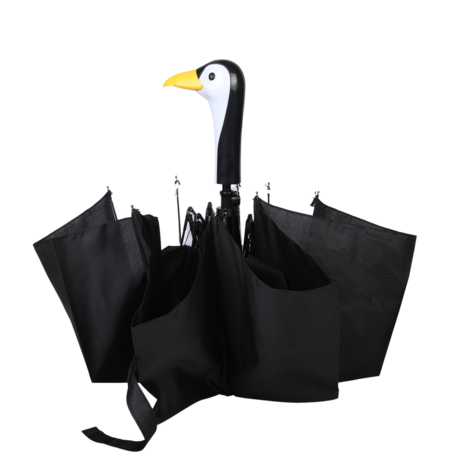 Opvouwbare paraplu pinguïn Esschert Design - zwart wit