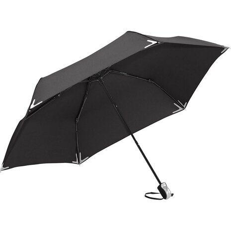 Fare Safebrella opvouwbare windproof paraplu zwart 98 centimeter