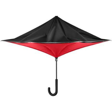 Fare Contrary 7715 windproof paraplu zwart rood