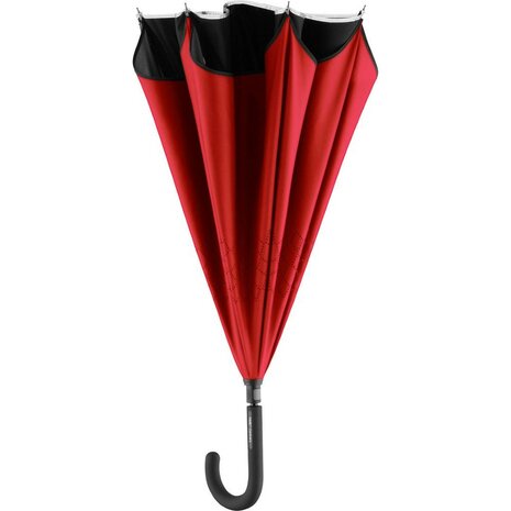 Fare Contrary 7715 windproof paraplu zwart rood