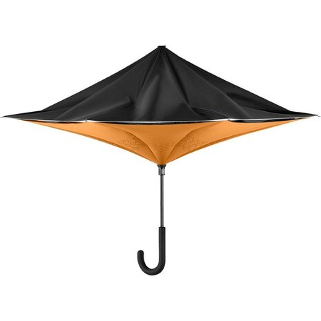 Fare Contrary 7715 windproof paraplu zwart oranje