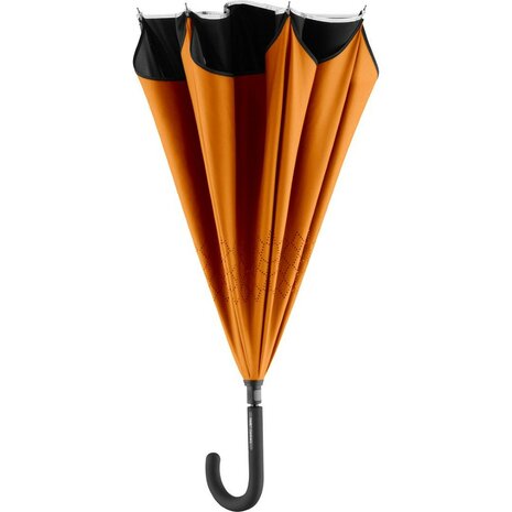 Fare Contrary 7715 windproof paraplu zwart oranje