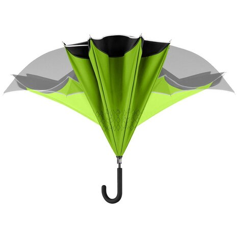 Fare Contrary 7715 windproof paraplu zwart limegroen